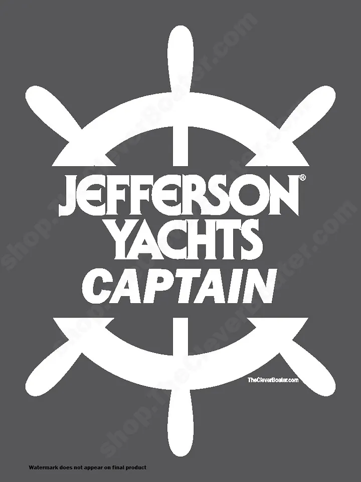Jefferson Captain - T-Shirt - Dark Shirt w/White Logo product image (2)