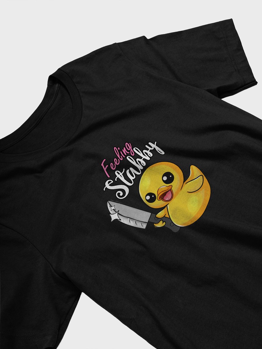 Stabby Ducky Bella Canvas Supersoft Black Tee Shirt Womenswear Streetwear product image (3)