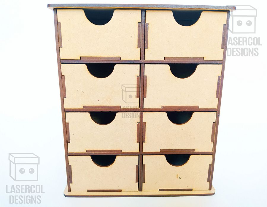 8 Drawers Desk Organizer - Laser Cut Files product image (7)