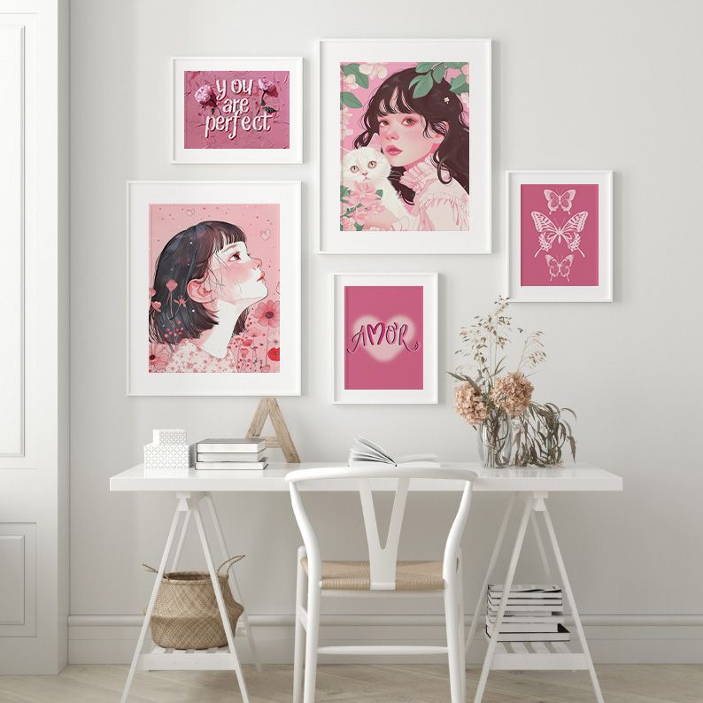 Coquette Gallery Wall Set of 22 DIGITAL Pastel Pink Prints product image (6)