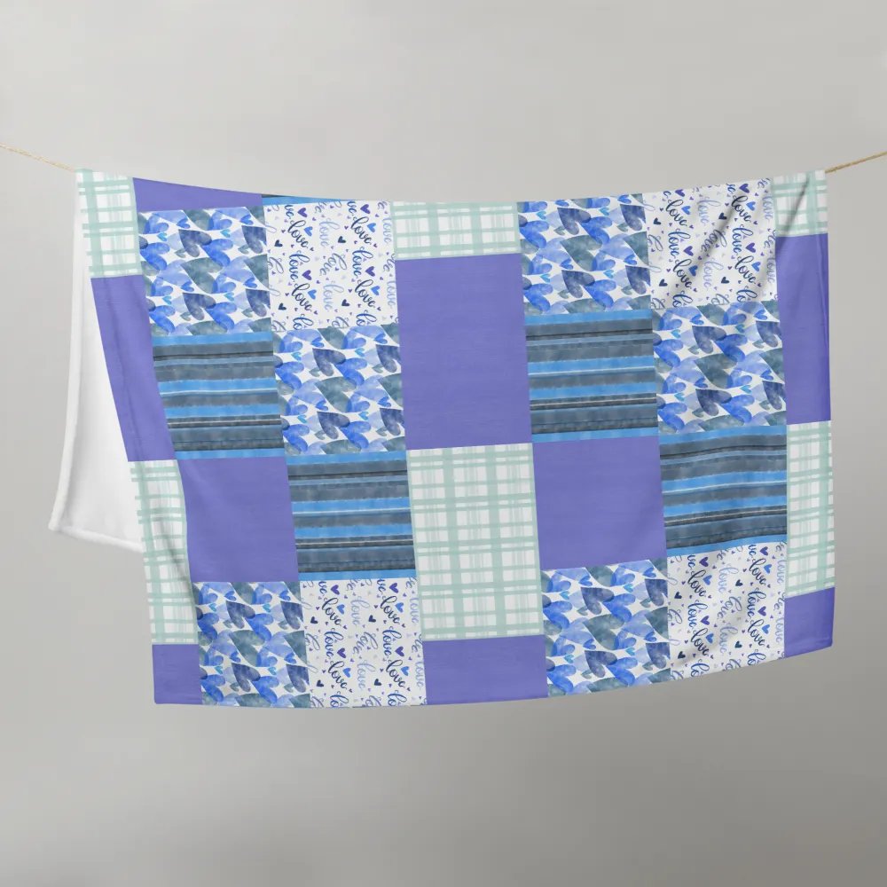 Patchwork Throw Blanket – Serene Blue Harmony product image (12)