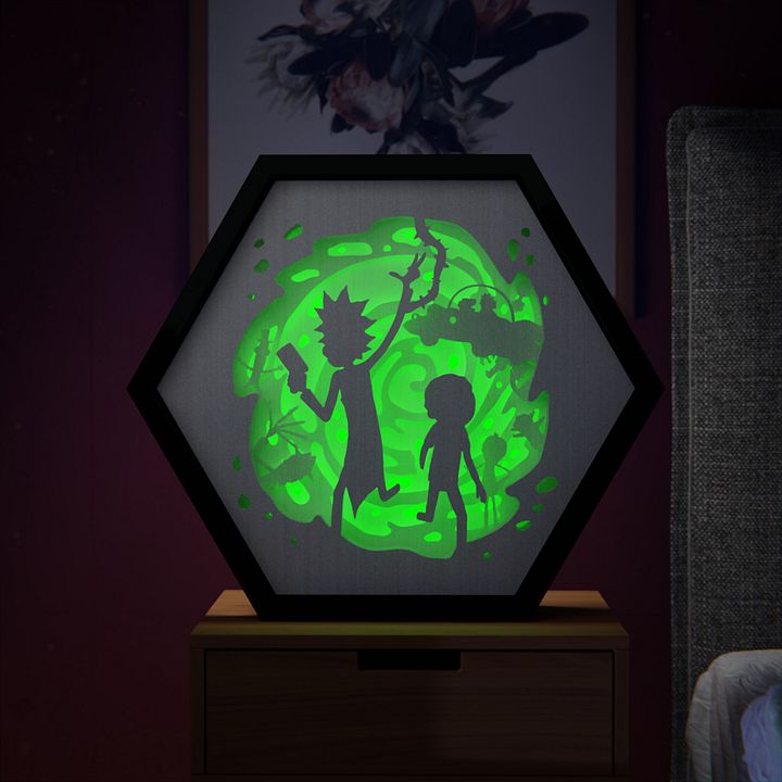 Rick and Morty Lightbox template 2 in 1 - PDF PNG SVG DXF + Video Tutorial product image (1)