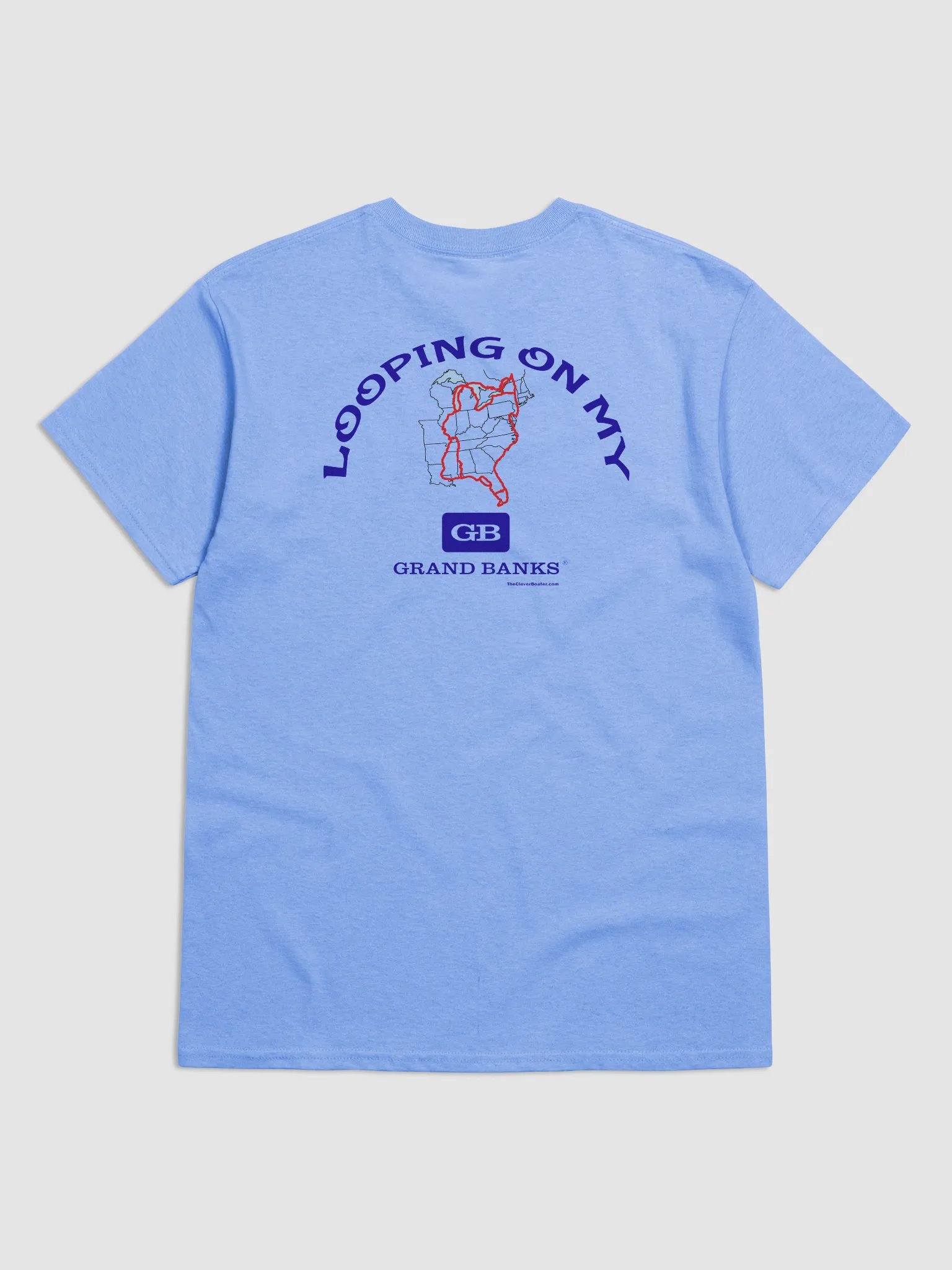 Looping On My Grand Banks - T-Shirt - Light Shirt w/Blue Logo product image (2)