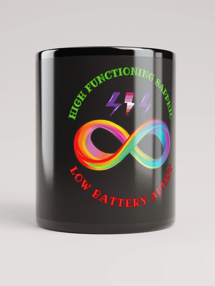 High Functioning Sapphic Low Battery Autist - Black Mug product image (1)