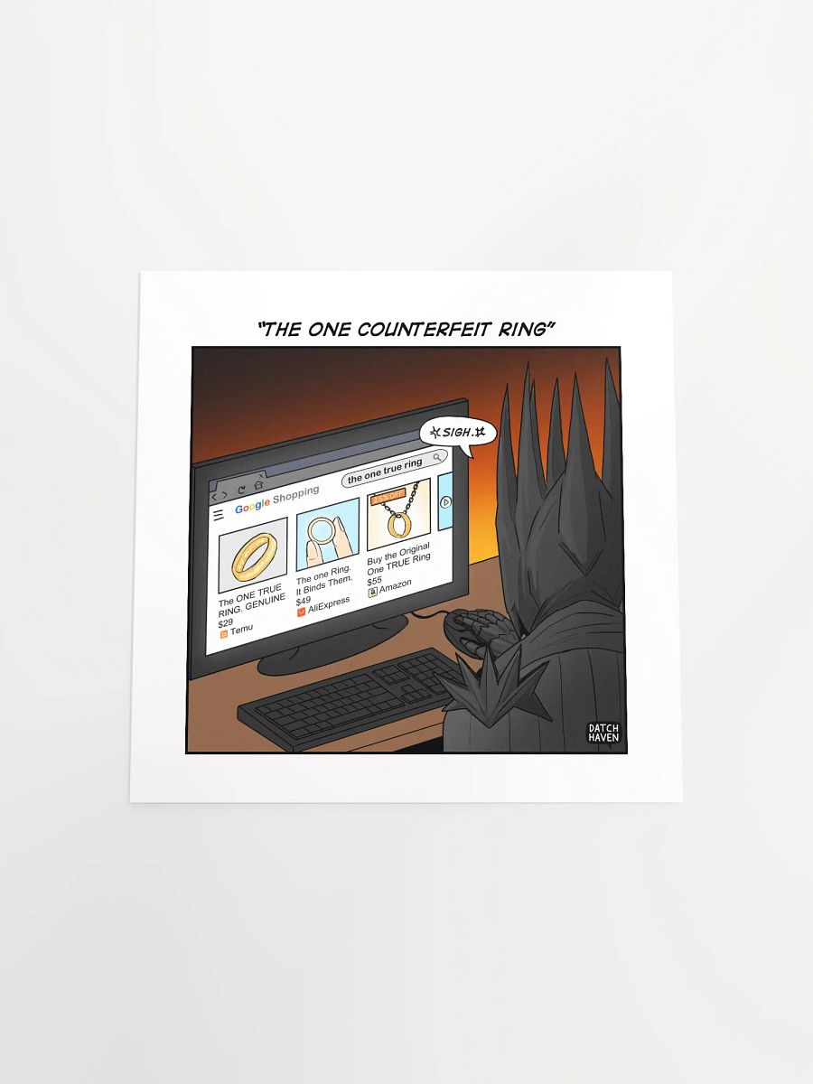 "The one counterfeit ring" poster (10″×10″) product image (4)
