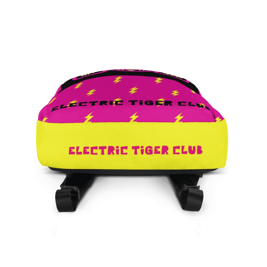 Pink Electric Tiger on Black and Yellow - Backpack product image (4)