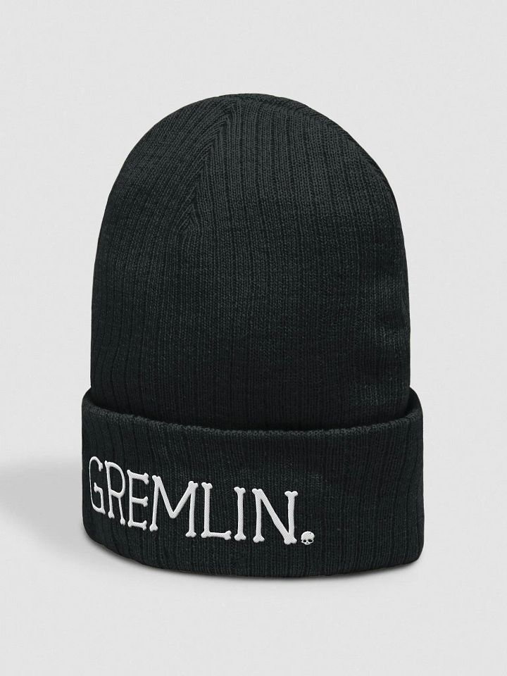 Gremlin Beanie - White Text product image (2)
