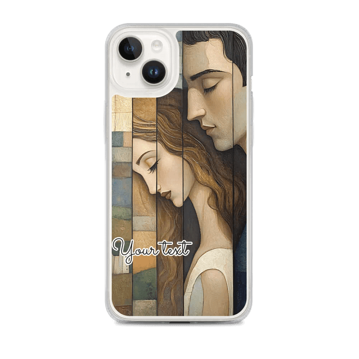 cubist landscape paintings with an in-love couple Phone Case product image (1)