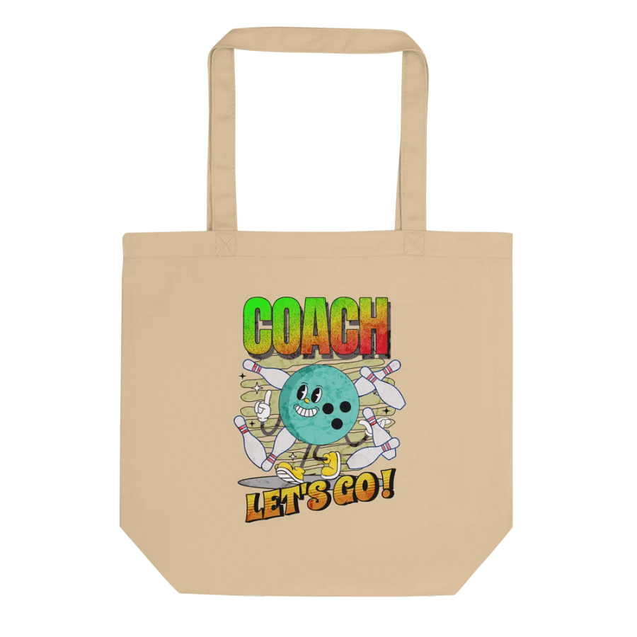 Retro Mascot Coach Bowling Motivational Tote Bag product image (1)