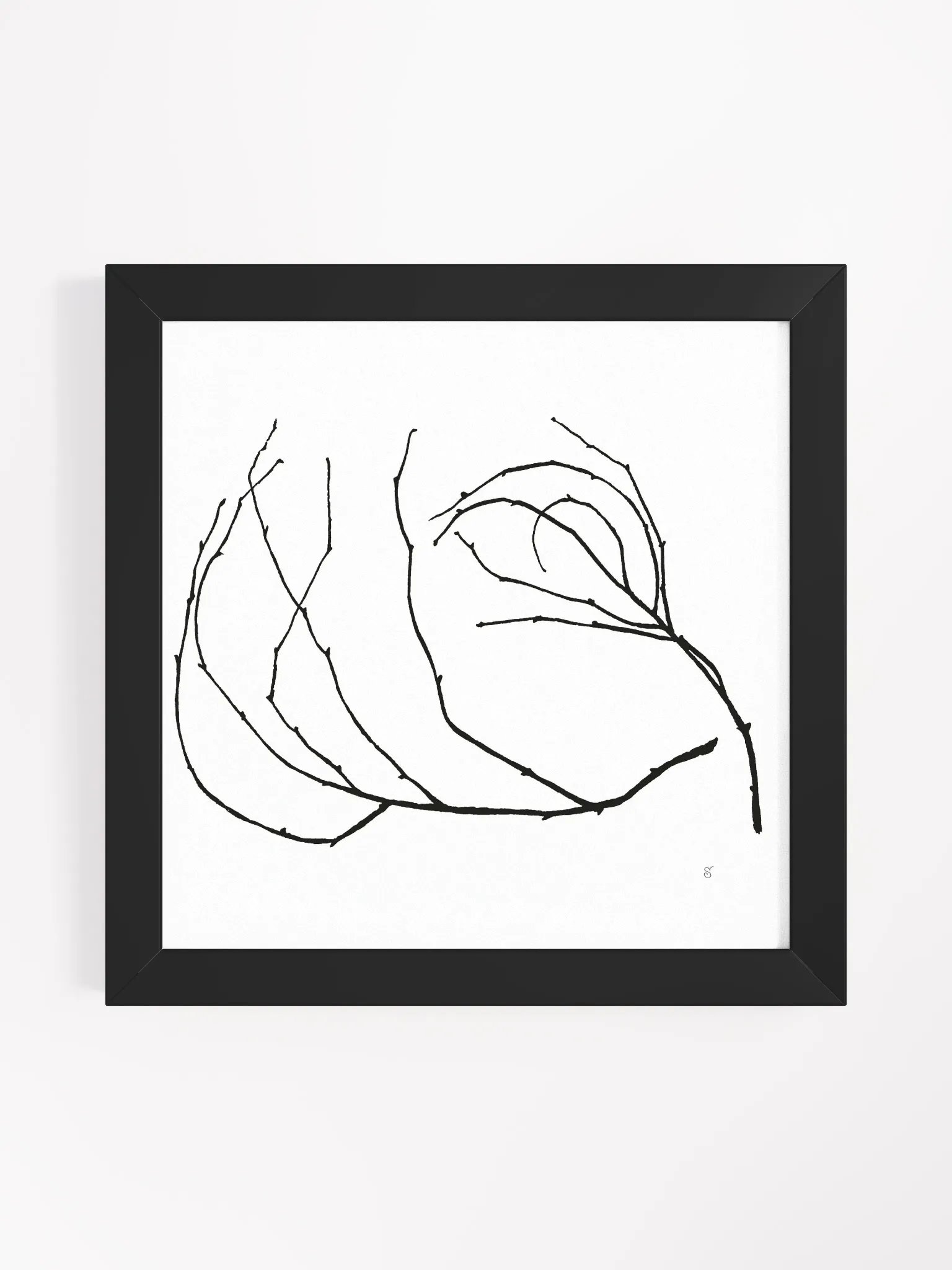 Ethereal Network Framed Art Poster - Stylized Branch product image (1)