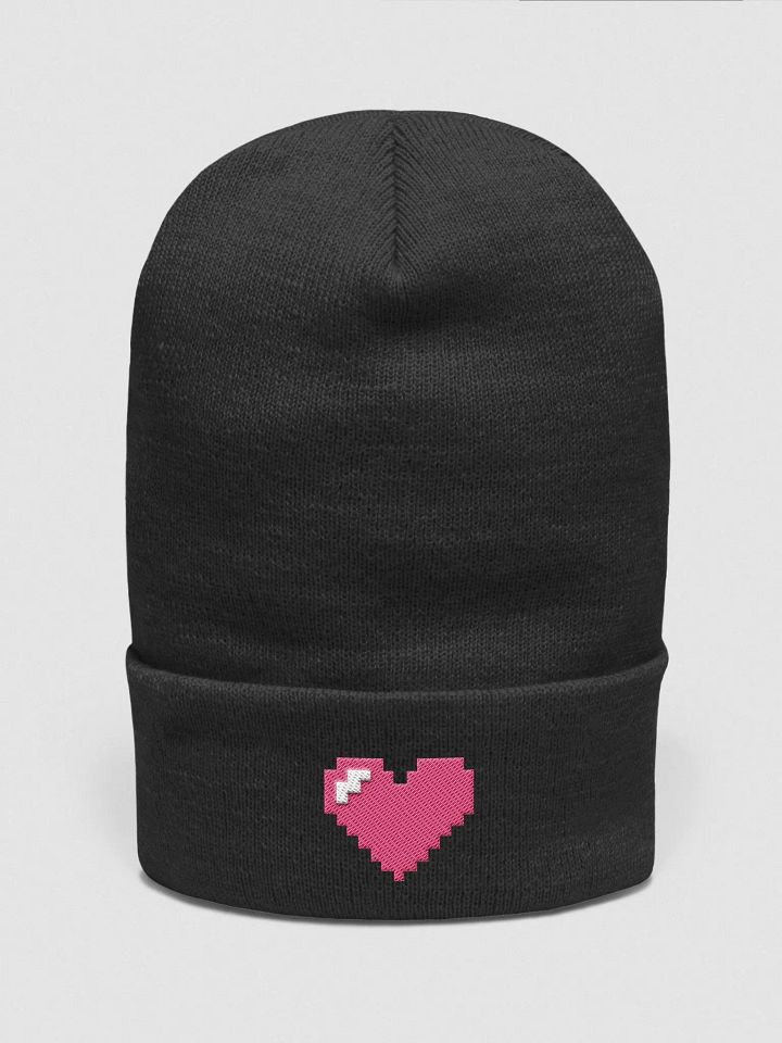 Pixel Heart Cuffed Beanie product image (1)