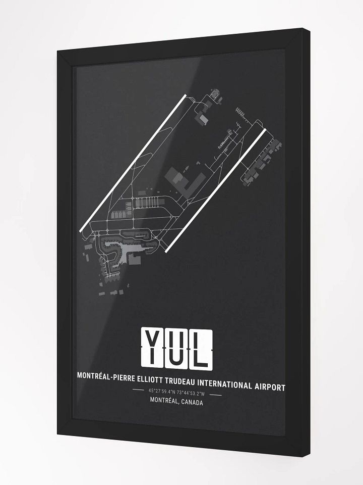 Framed Airport YUL Premium Map On Matt Paper product image (2)