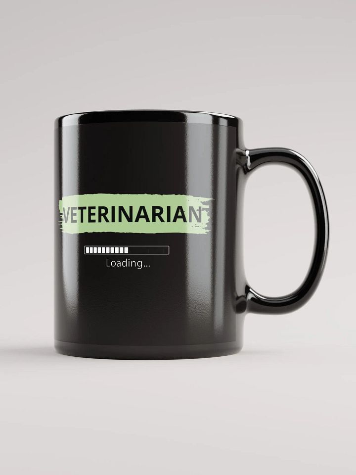 "Vet loading" black glossy mug product image (1)