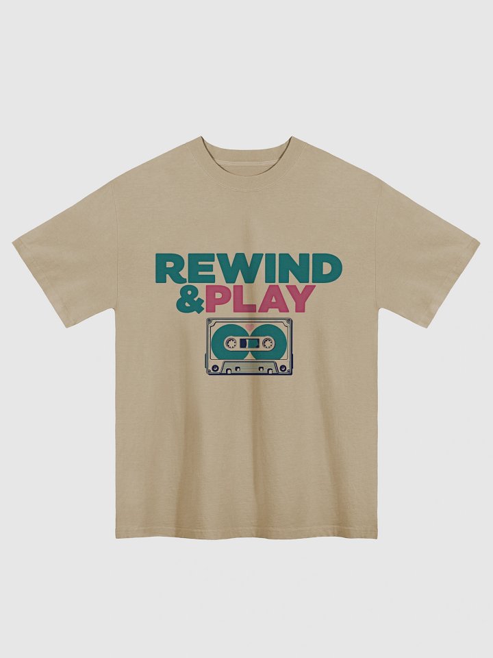 REWIND & PLAY Oversized Faded T-Shirt product image (2)