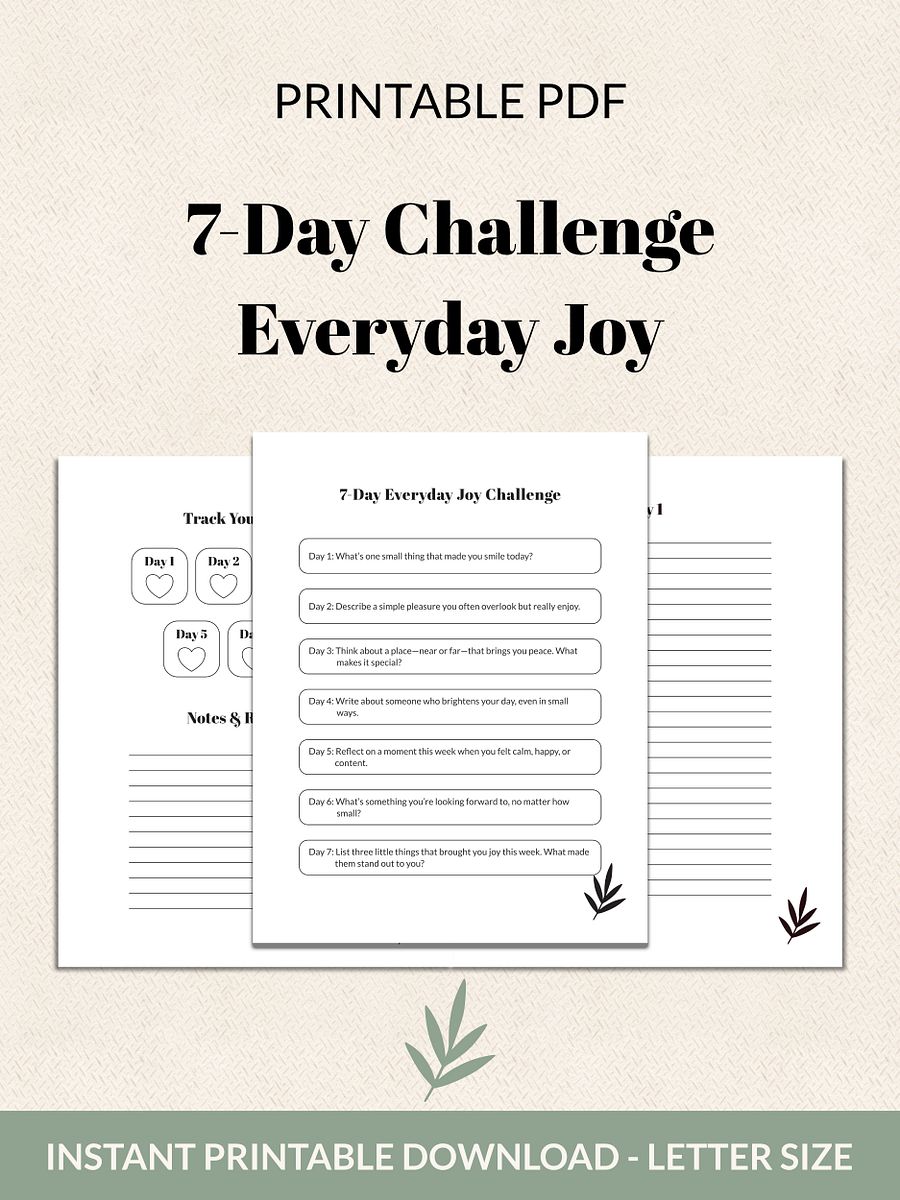 7-Day Everyday Joy Challenge Printable product image (2)