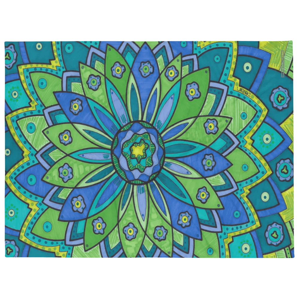 Green Mandala Blanket product image (6)