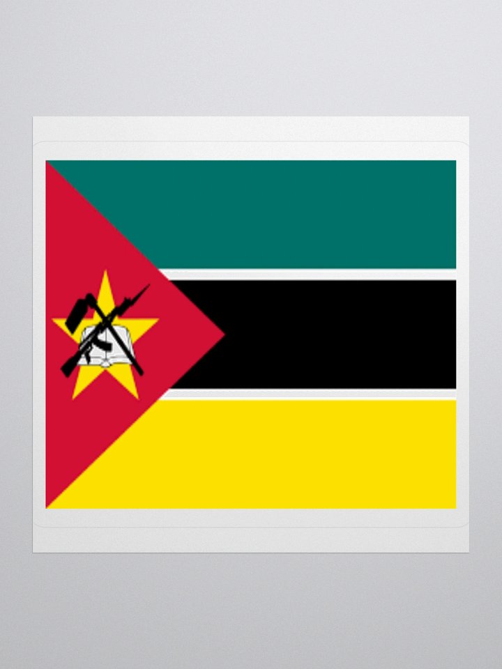Exclusive Mozambique Flag Kiss-Cut Sticker by TDS Music - Unique Design (3" x 3", 4" x 4", 5.5" x 5.5") product image (3)