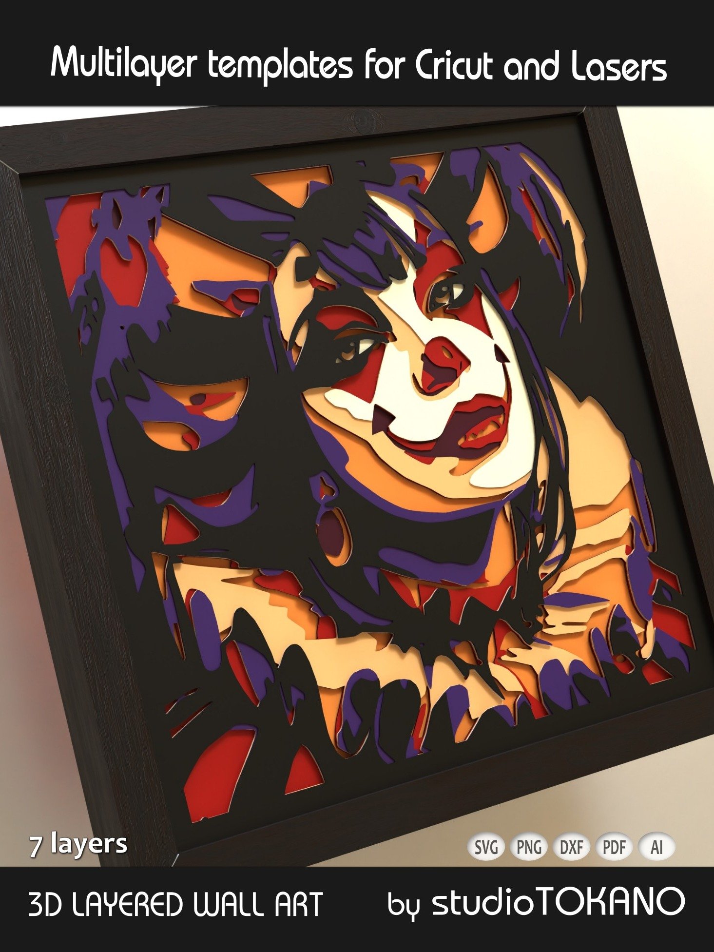 Harlequin 3D Shadow Box SVG product image (2)