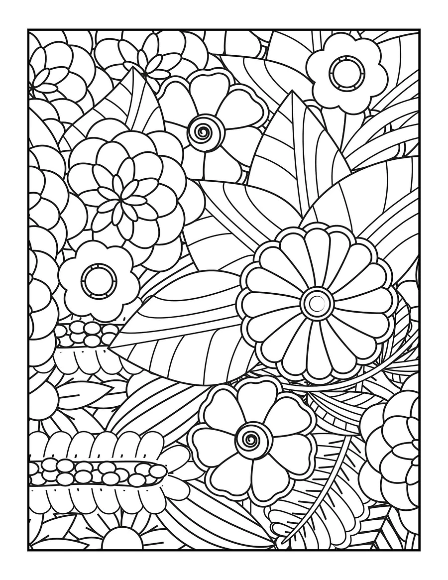 Large Print Flowers Adult Coloring Book (Volume Two)| Beautiful Oversized Flowers | Adult Flower Coloring Pages | Gift Idea for Mom product image (2)