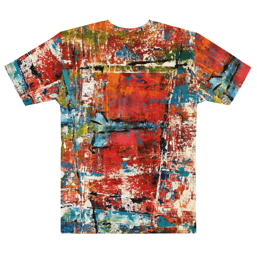 original abstract painting on all over printed tshirt product image (5)