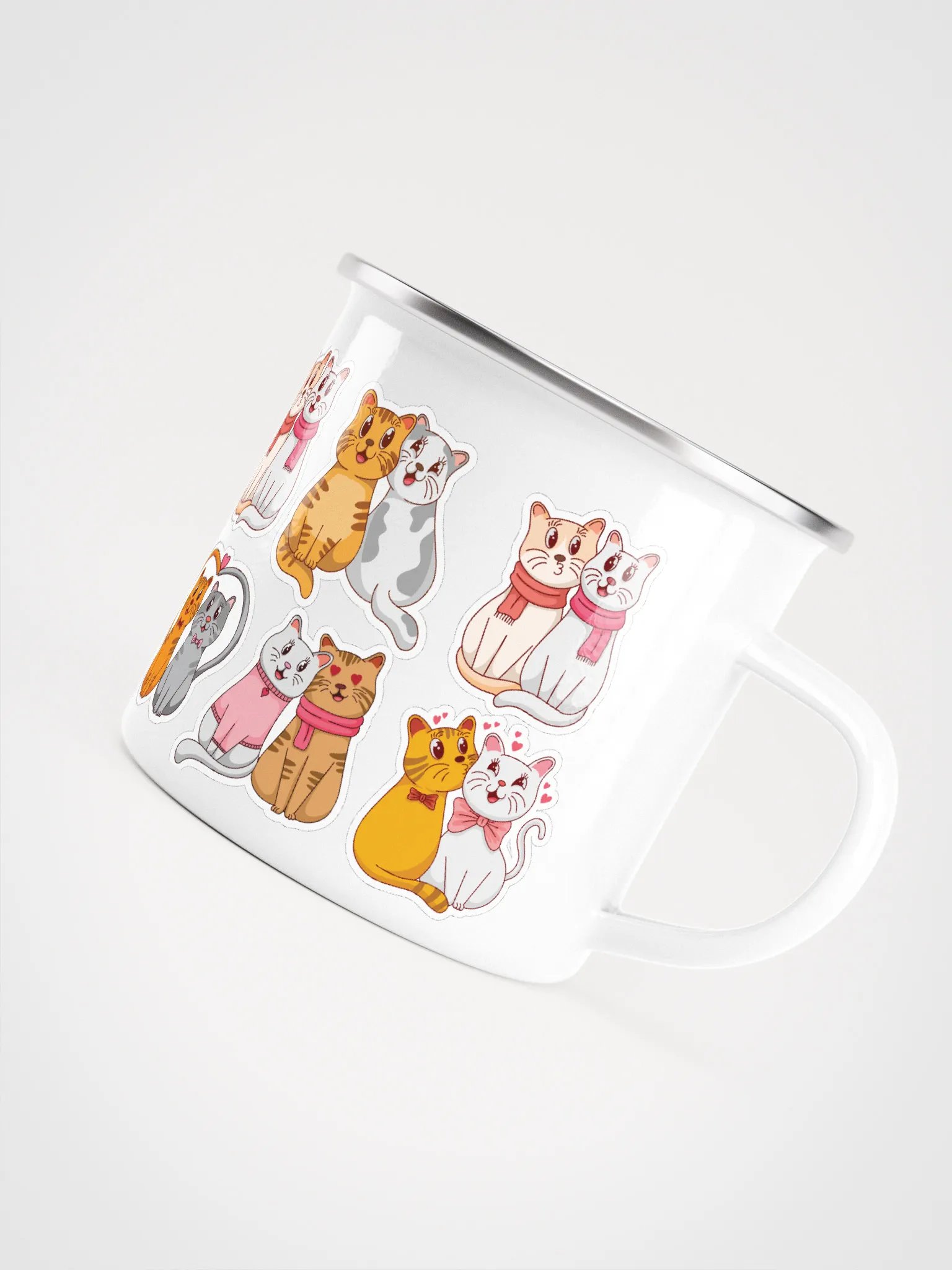 Lovely Cats Enamel Mug product image (5)