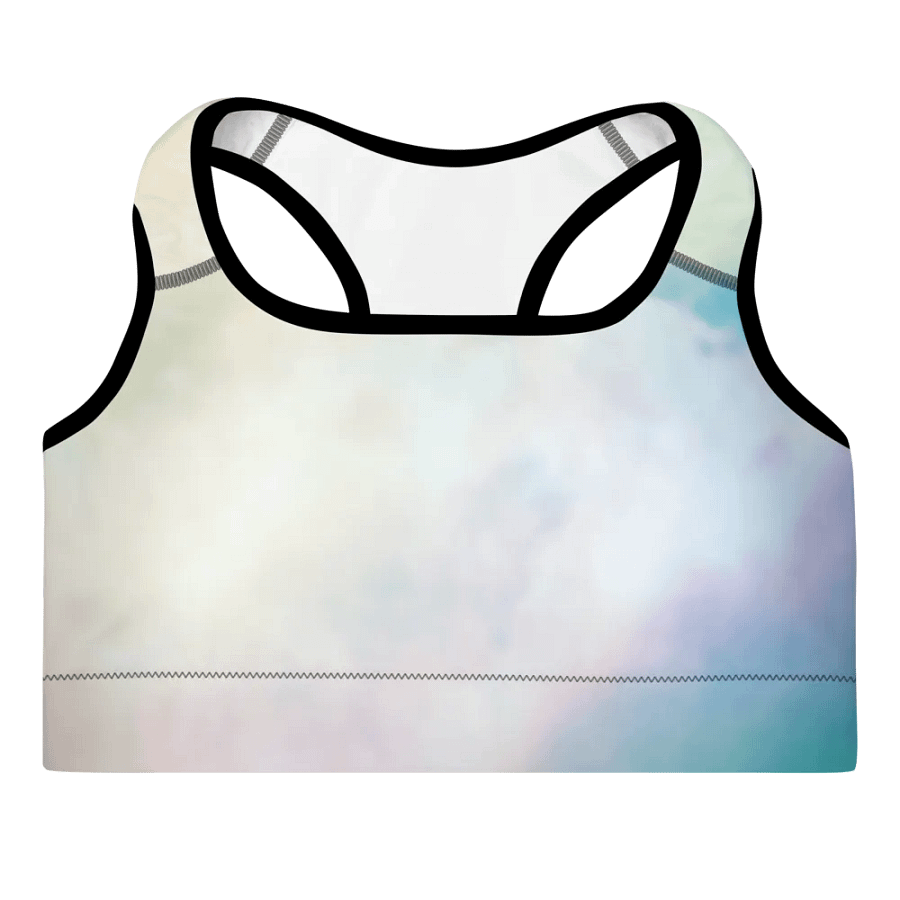 Blur cloud rainbow Design Padded Sports Bra - v1 product image (2)