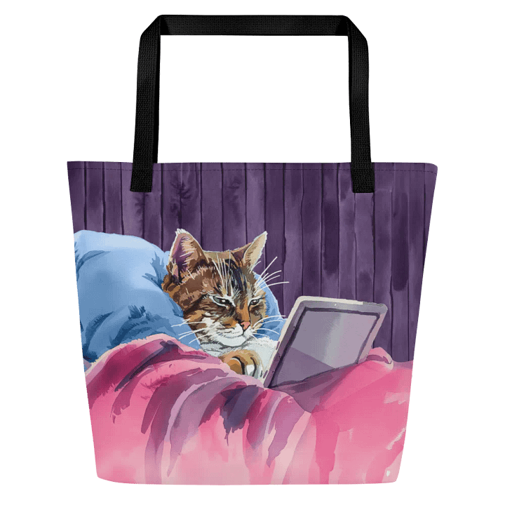 21st Century Digital Cat – Fun Feline Tote Bag product image (5)