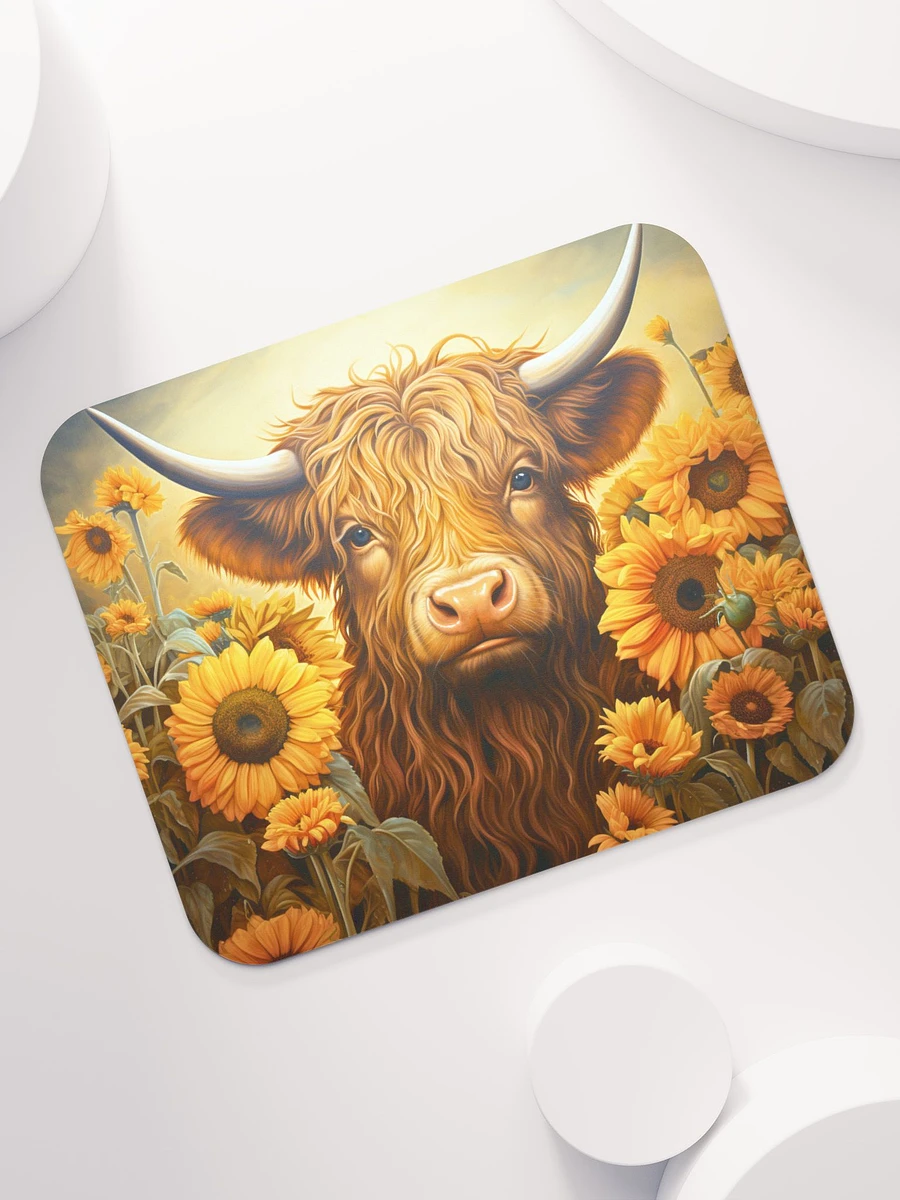 Highland Cow and Sunflowers Mouse Pad product image (7)