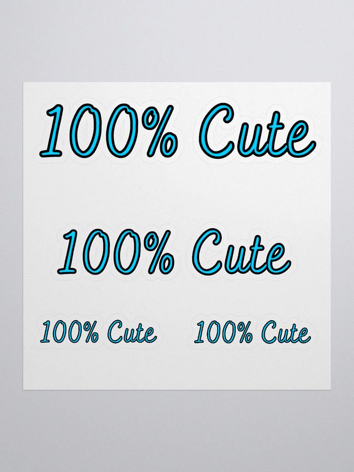 100% Cute Sticker (Blue) product image (1)