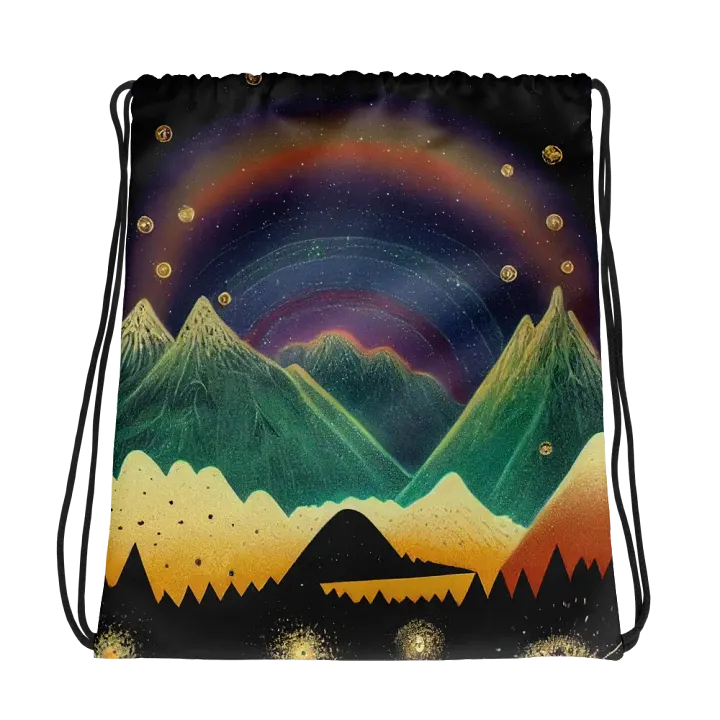 Celestial Peaks Drawstring Backpack product image (1)
