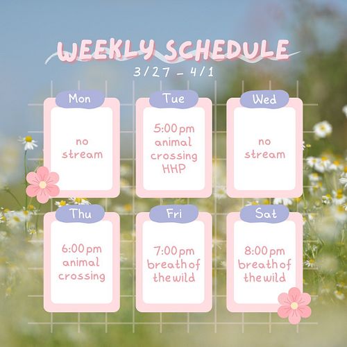 📣updates for this week! 📣 

I have added which games I will be streaming this week so you know what to expect! excited (and s...