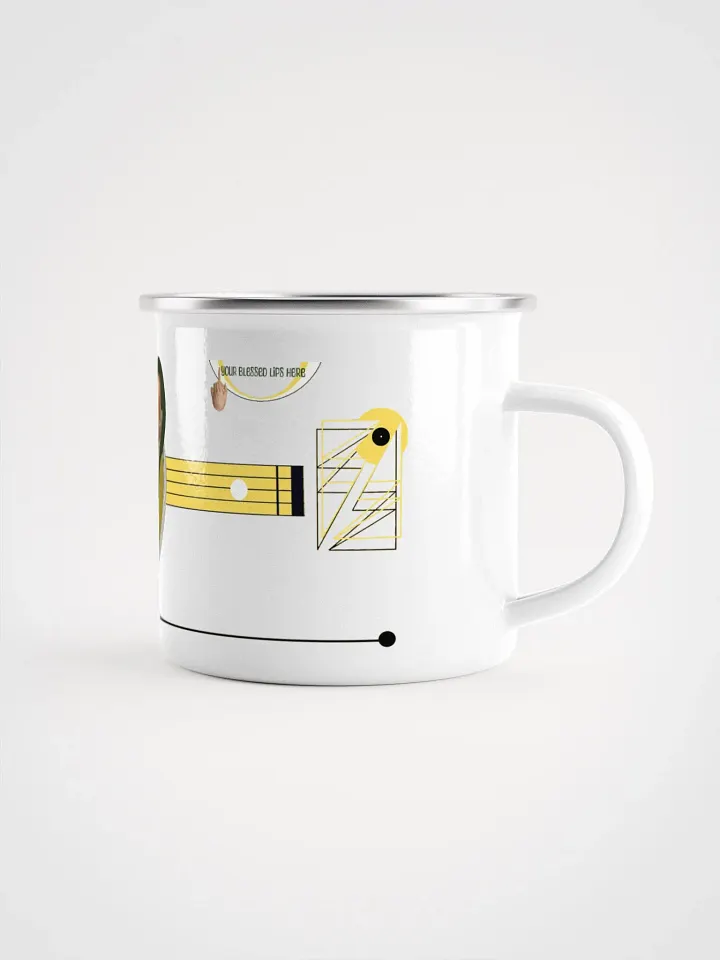 Mater Dolorosa meets Roland TB 303 by Frank Fonik, Techno EDM Enamel Mug product image (2)