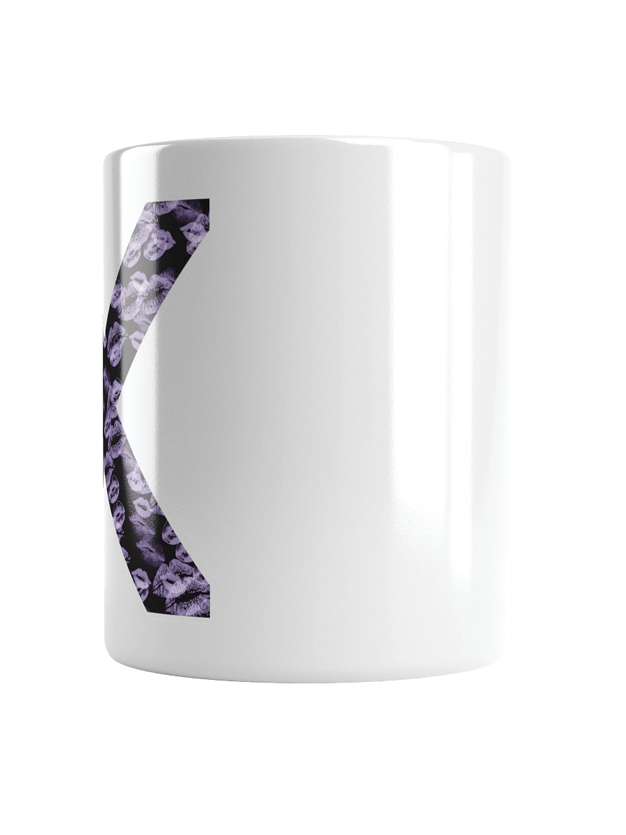 Black X Lilac Lipstick Kisses | Glossy White Mug product image (2)
