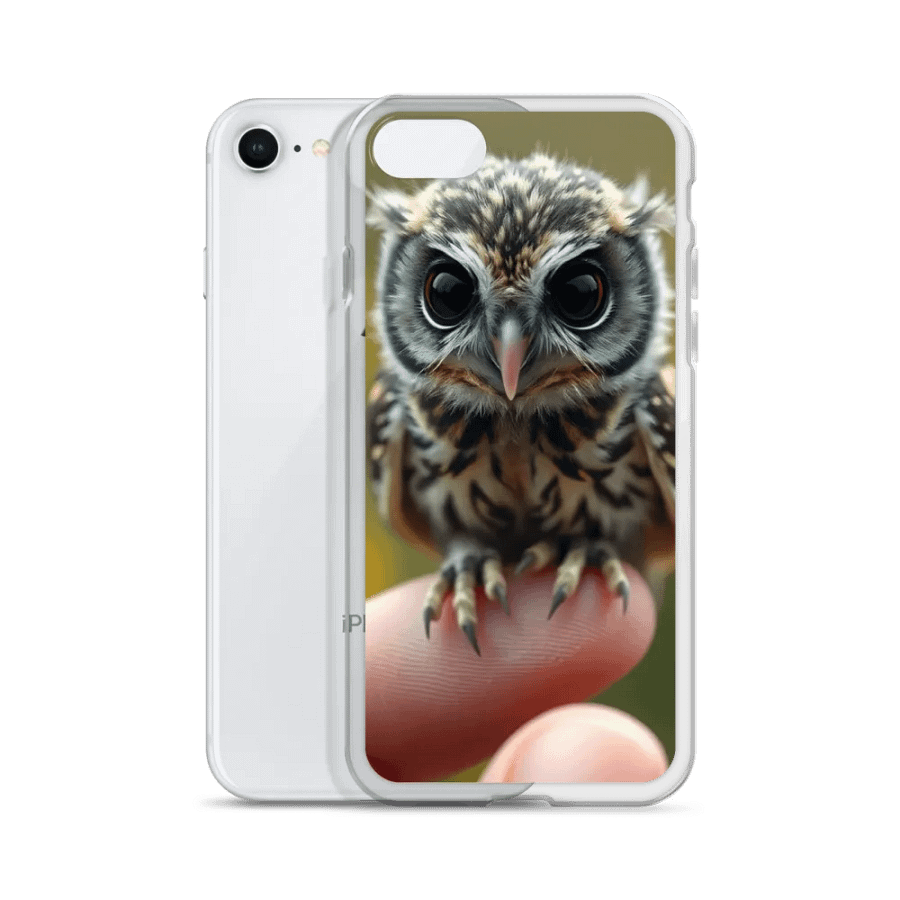 Tiny Owl Perched on a Finger Clear iPhone® Case product image (51)