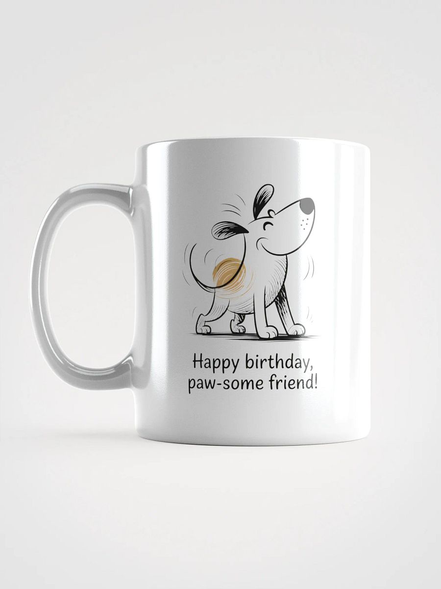Happy Birthday Paw-some Friend Mug | Dog Lover Gift Mug product image (6)