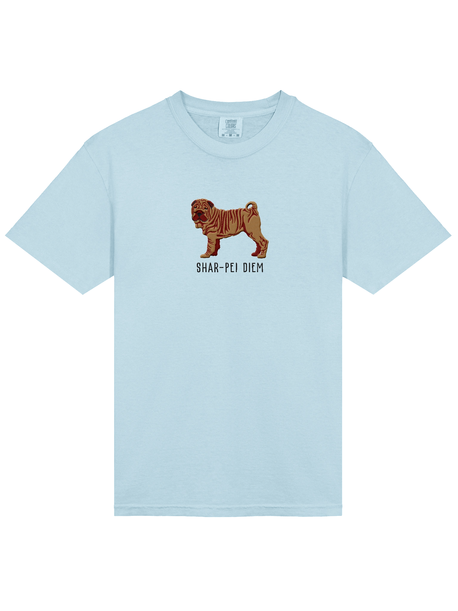 Shar-Pei Diem T-Shirt(Embroidered) of a Chinese Shar-Pei(Tan) product image (53)