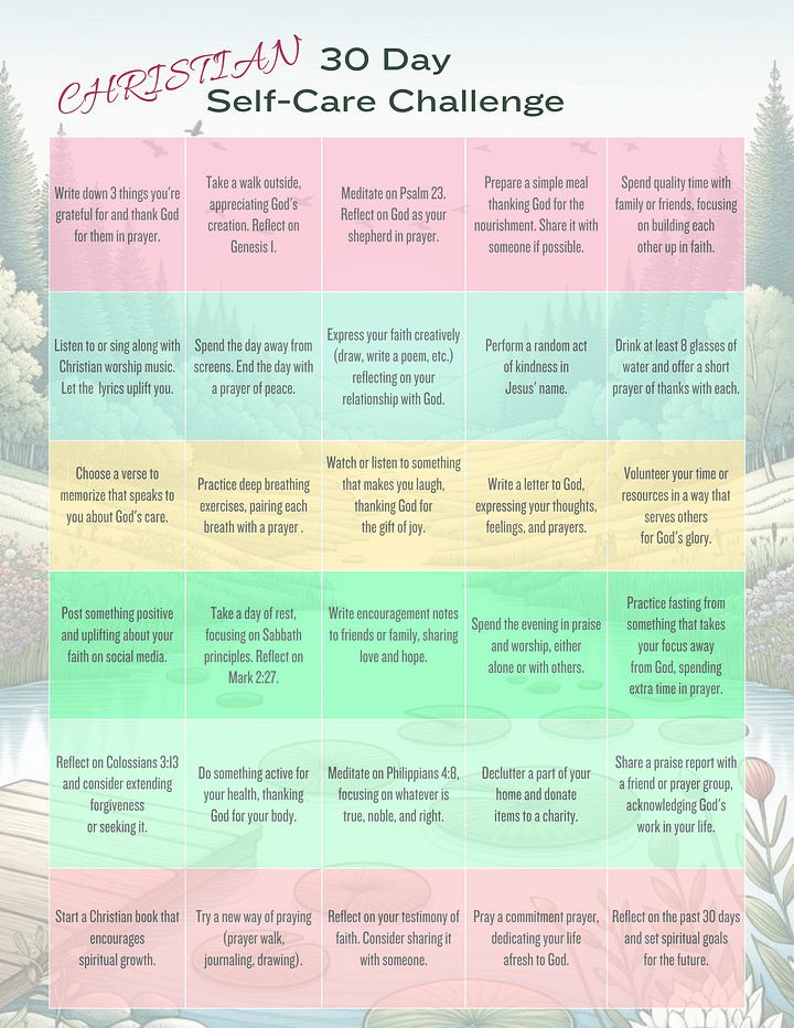 30 Day Christian Self-Care Challenge product image (1)