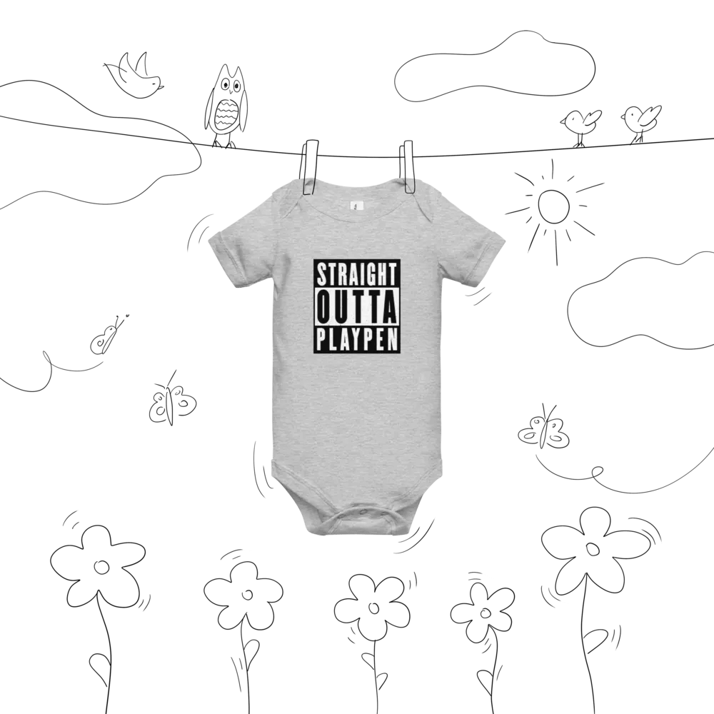 Straight Outta Playpen Baby Onesie product image (39)