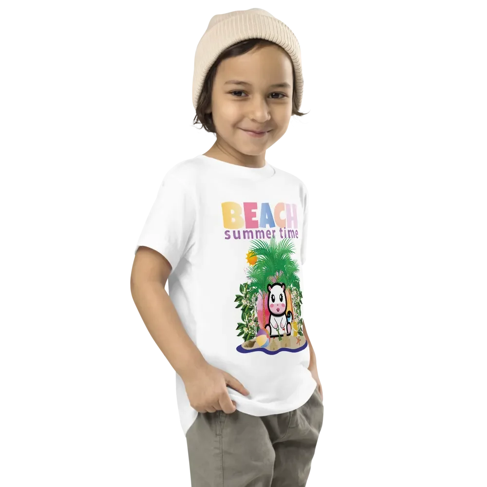 Beach Summer Funny Colorful Bella + Canvas Toddler T-Shirt – Funny Shirt & Gift for Kids product image (8)