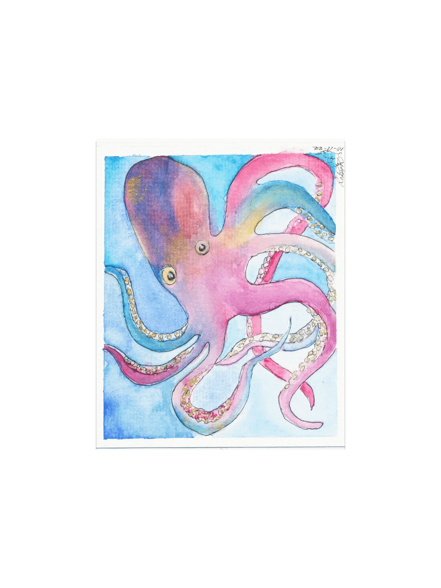 Rainbow Octopus Print product image (1)