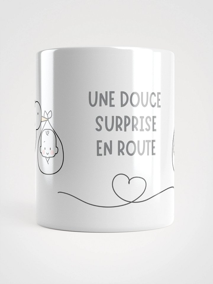 Mug Blanc - Une Douce Surprise en Route- Cigogne Annonce Naissance - Cadeau Original product image (1)