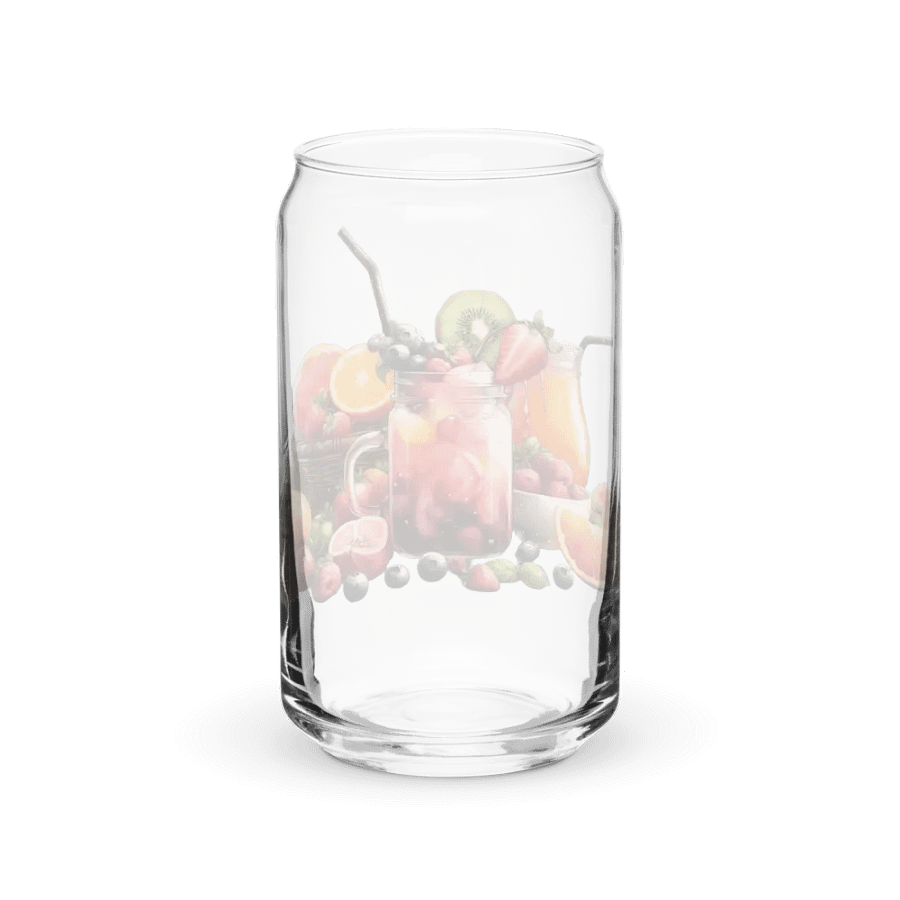 Fruit juice with fruit slice mixed water affect design-02-Can-Shaped Glass product image (10)