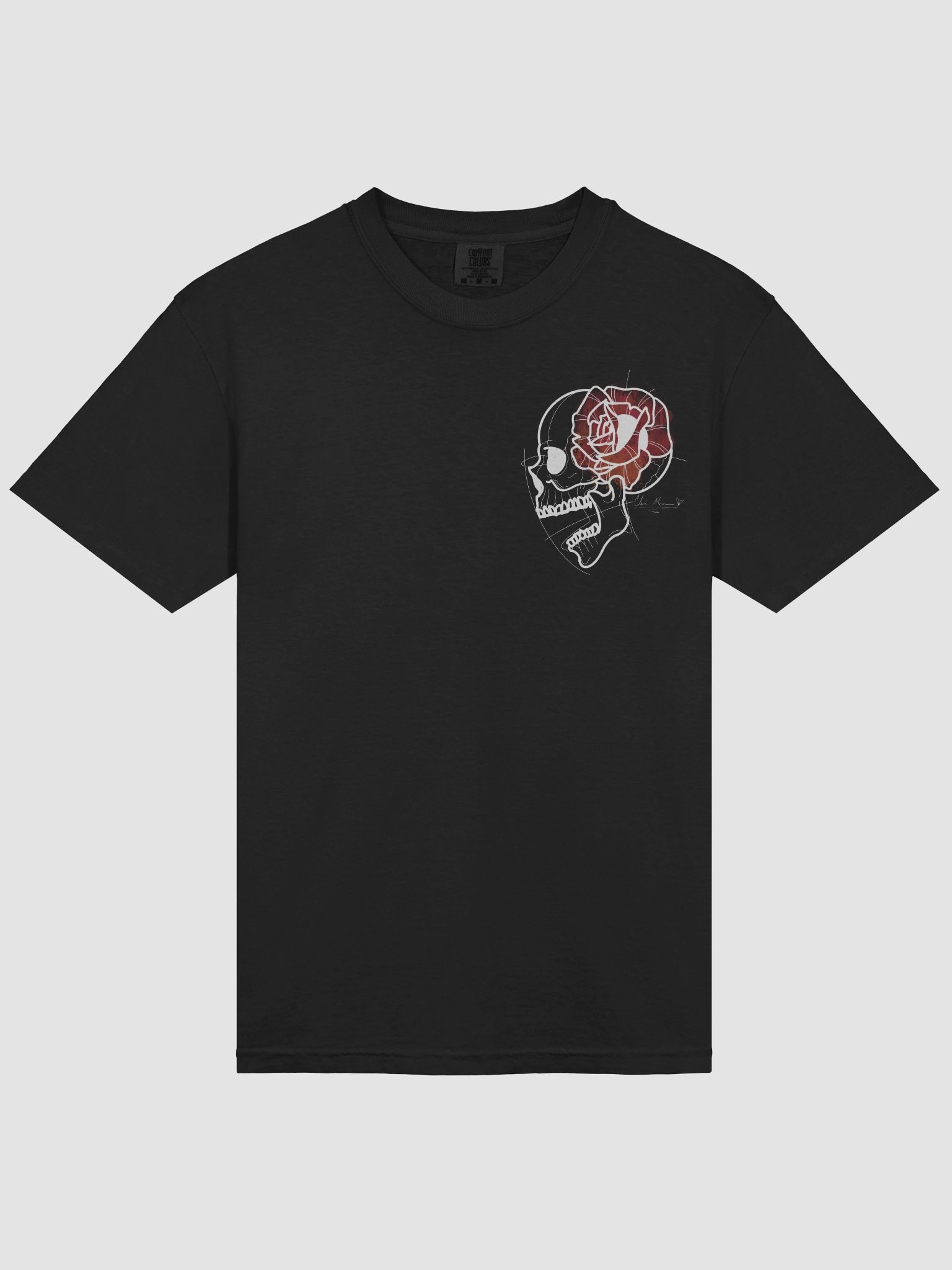 skull flower tee product image (18)