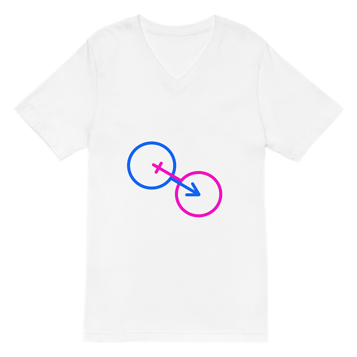 Intersecting Male & Female Unisex V-Neck Tee product image (2)