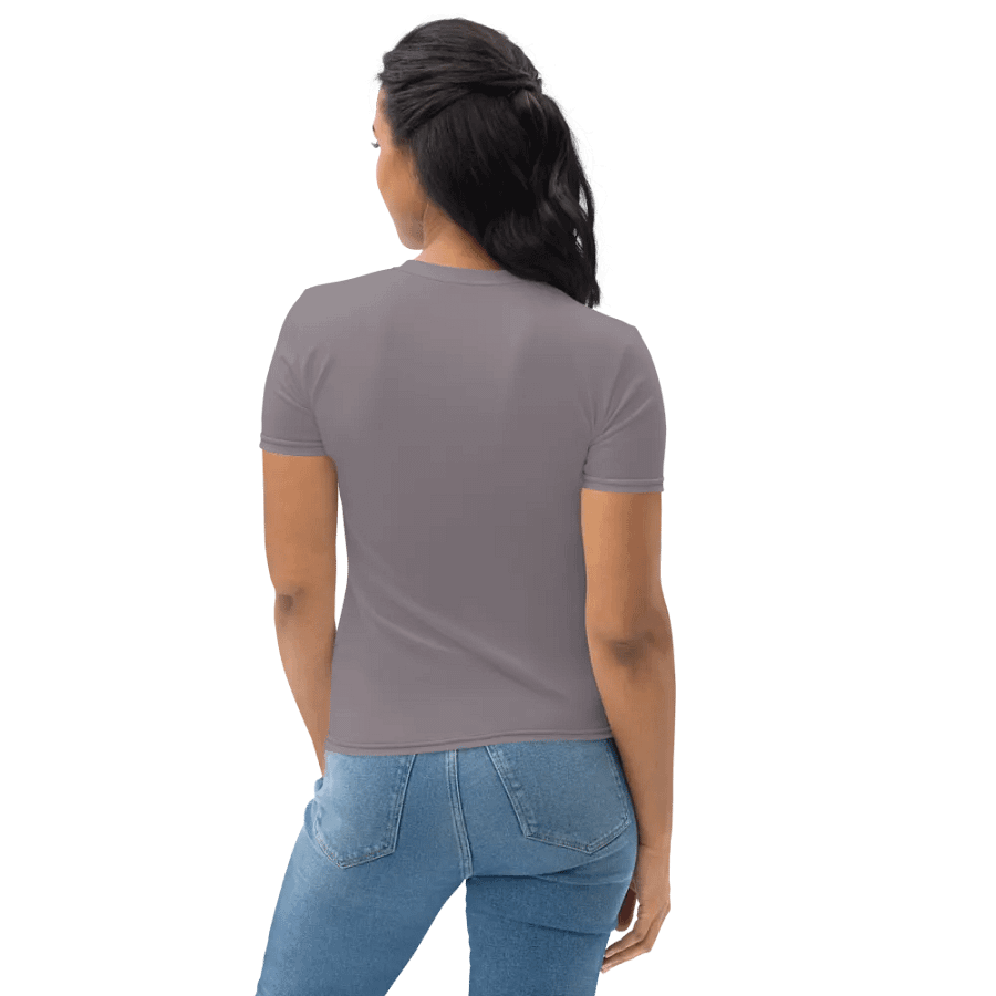 Plain Medium Gray True Summer Women's Crewneck Polyester Heavyweight Premium T-Shirt by Treasure Pie product image (8)