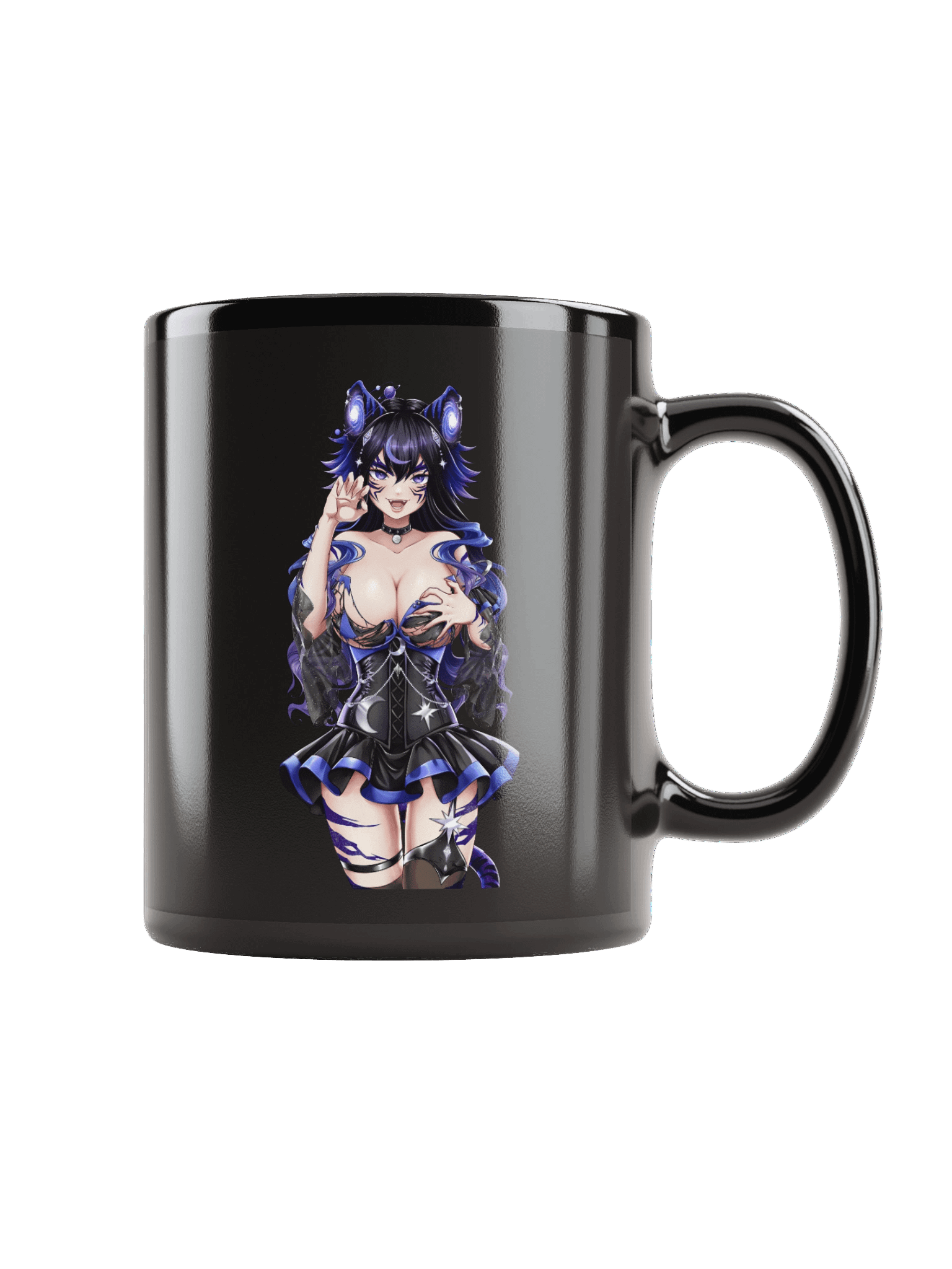 Naughty + Normal Moona Black Glossy Mug product image (1)