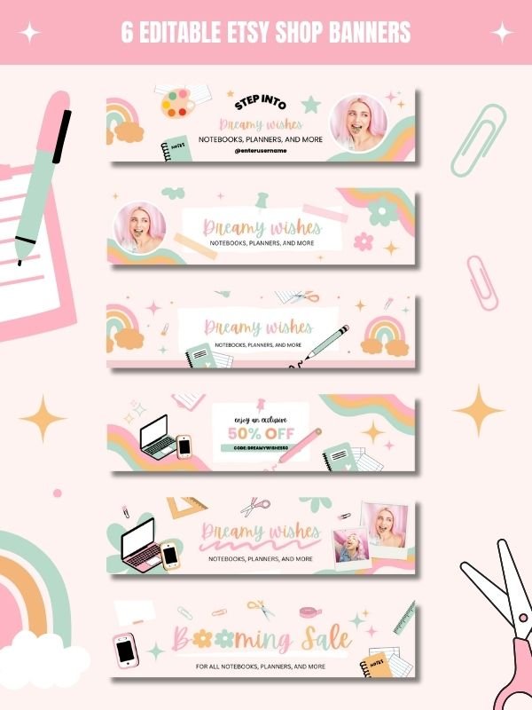 Whimsical MRR/PLR Branding Kit for Etsy product image (6)