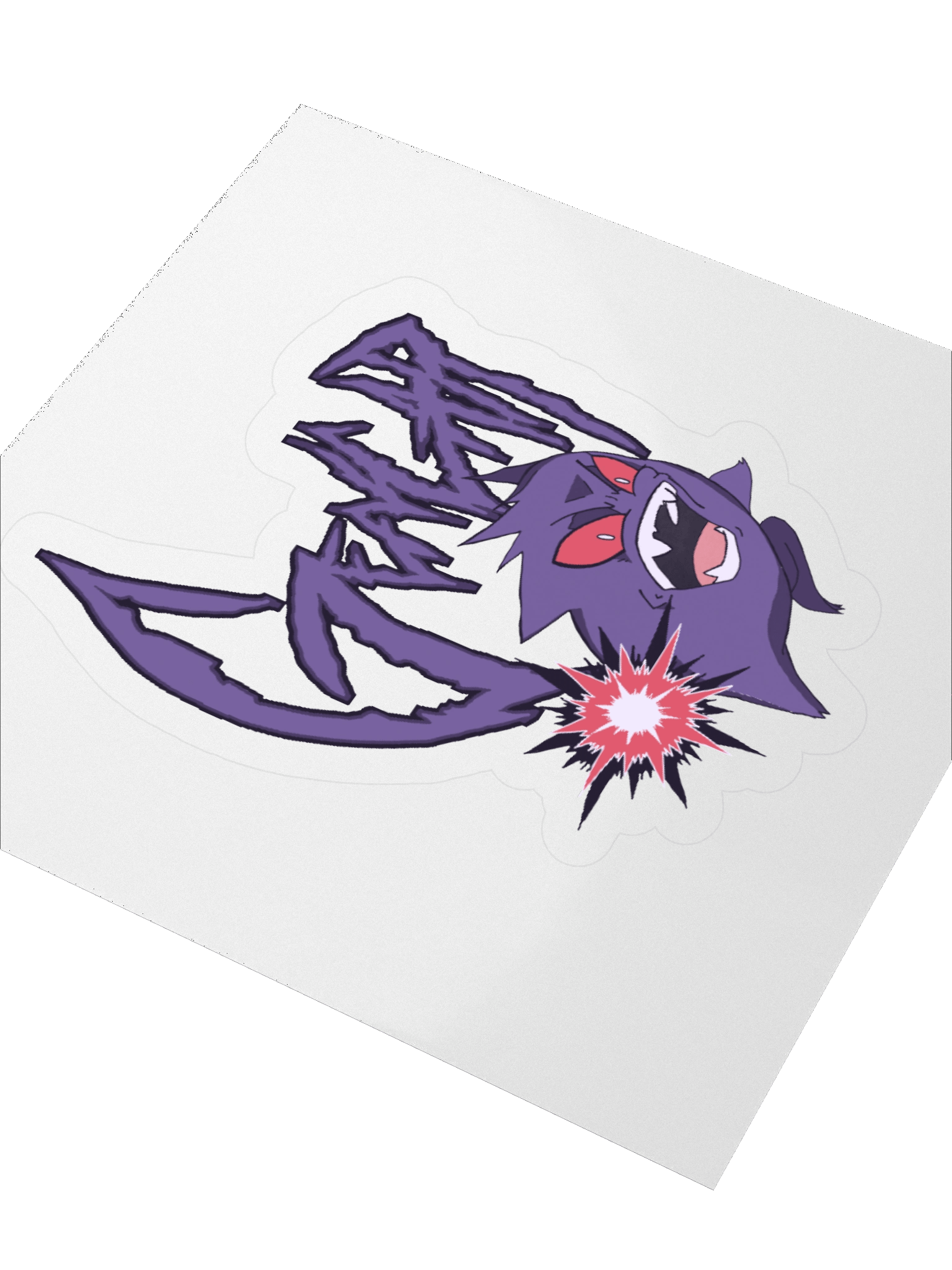 Cute Ghost Extreme Metal Font Kiss Cut Stickers product image (3)