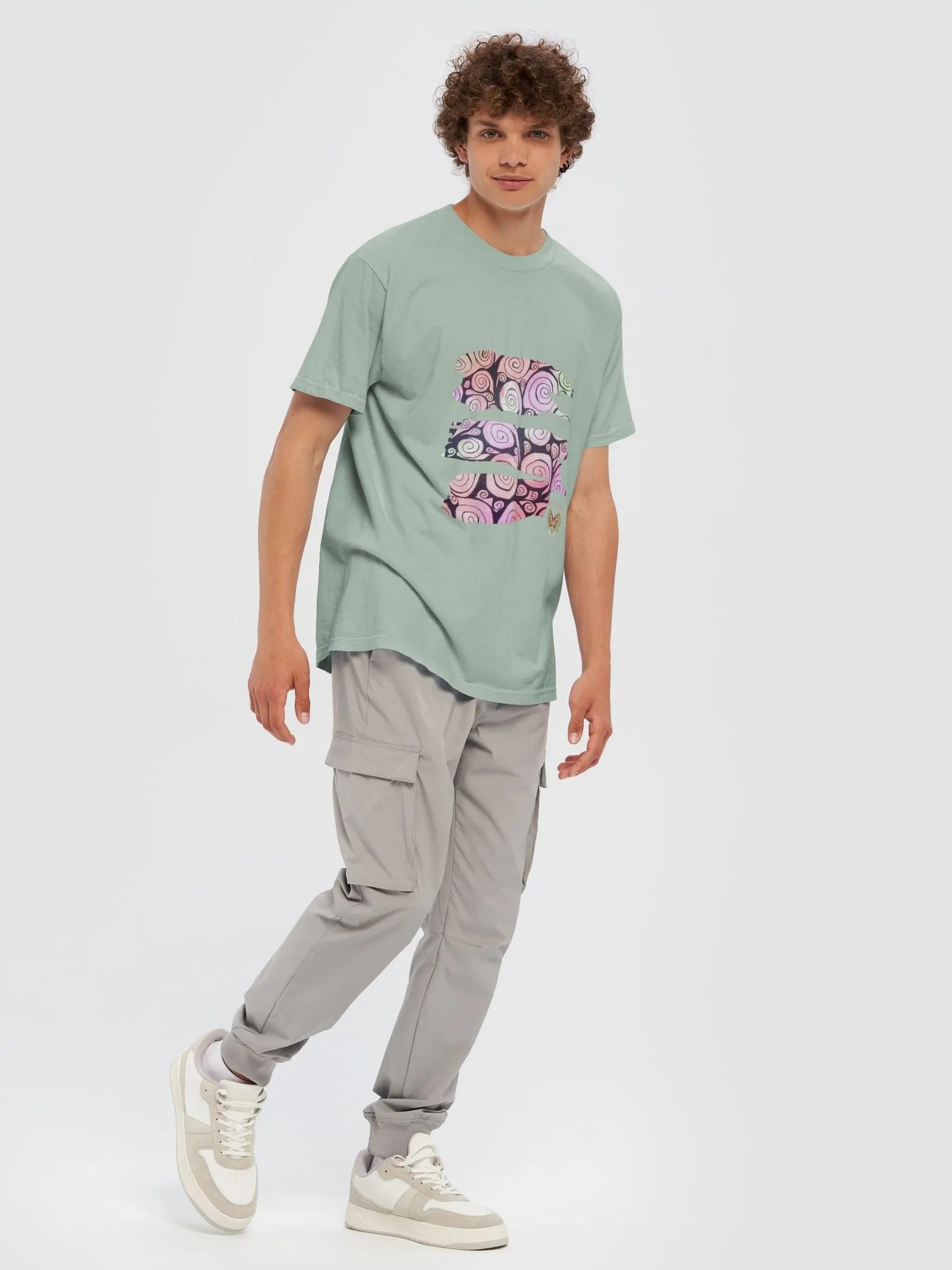 Whimsical Swirls Pink T-Shirt product image (7)