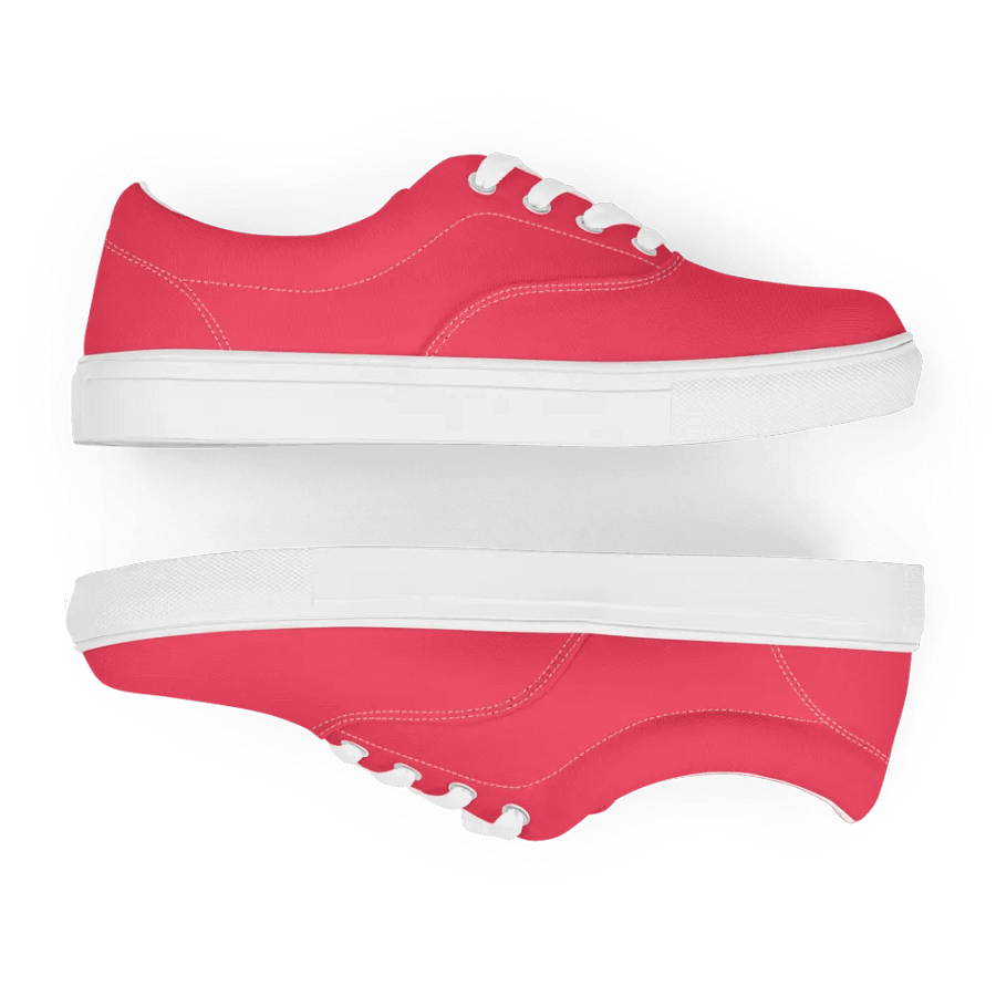 Muse Coquette Lace-Up Canvas Shoes (Strawberry pudding) product image (6)